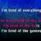 Tired – CJ So Cool (KARAOKE)
