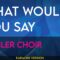 What Would You Say – Trailer Choir (KARAOKE)