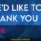 We’d Like To Thank You – Annie (KARAOKE)