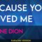 Because You Loved Me – Celine Dion (KARAOKE)