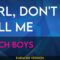 Girl, Don’t Tell Me – Beach Boys (KARAOKE)